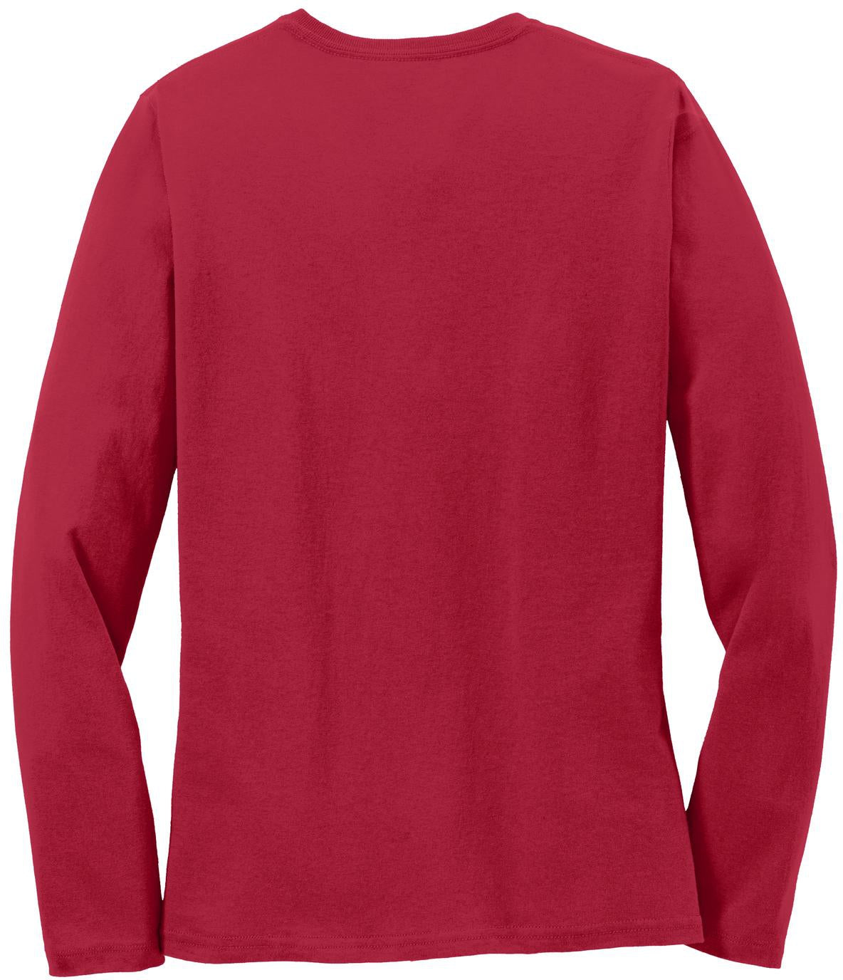no-logo Port & Company Ladies Long Sleeve Cotton T-Shirt-Regular-Port & Company-Thread Logic
