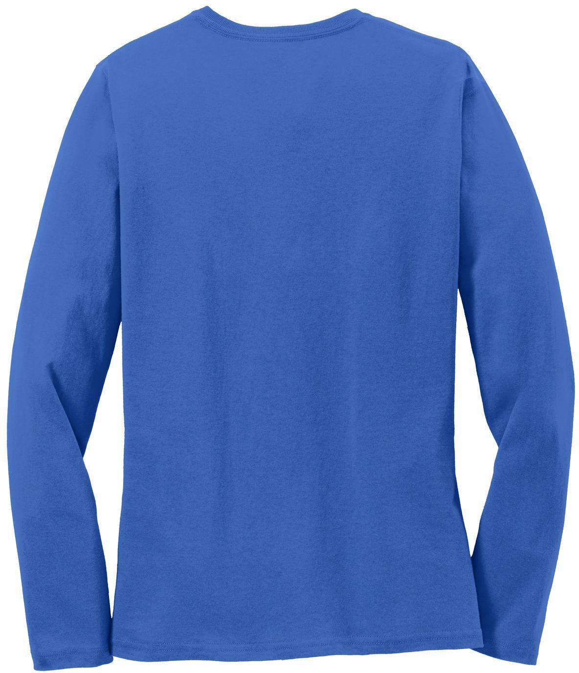 no-logo Port & Company Ladies Long Sleeve Cotton T-Shirt-Regular-Port & Company-Thread Logic