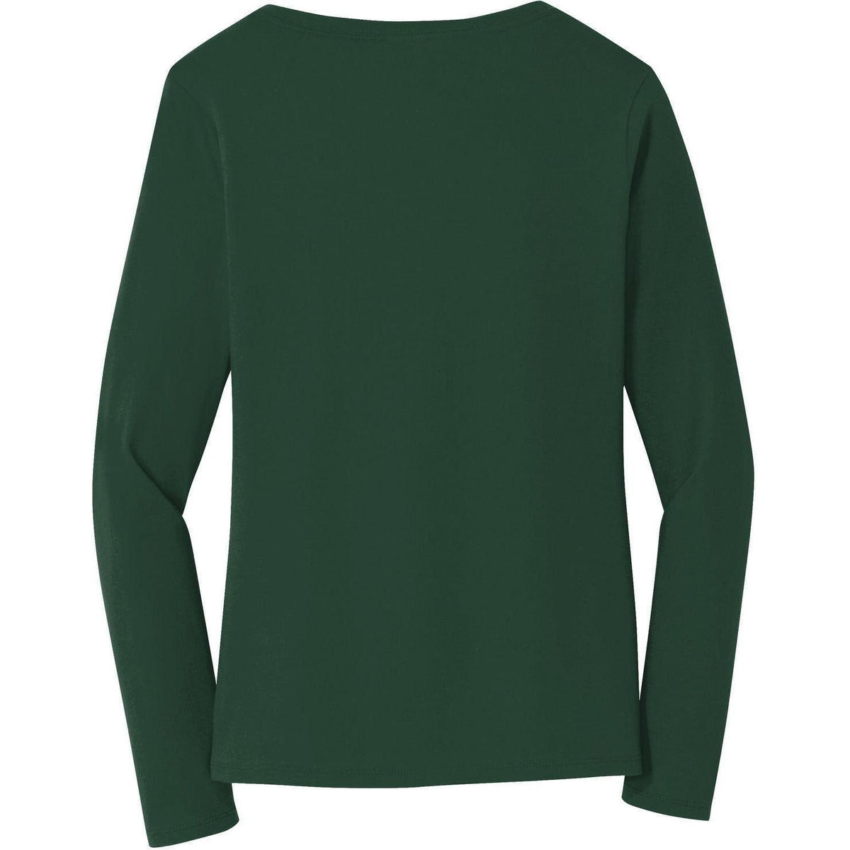 no-logo Port & Company Ladies Long Sleeve Fan Favorite V-Neck Tee-Regular-Port & Company-Thread Logic