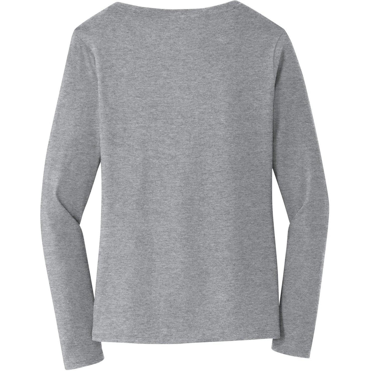 no-logo Port & Company Ladies Long Sleeve Fan Favorite V-Neck Tee-Regular-Port & Company-Thread Logic