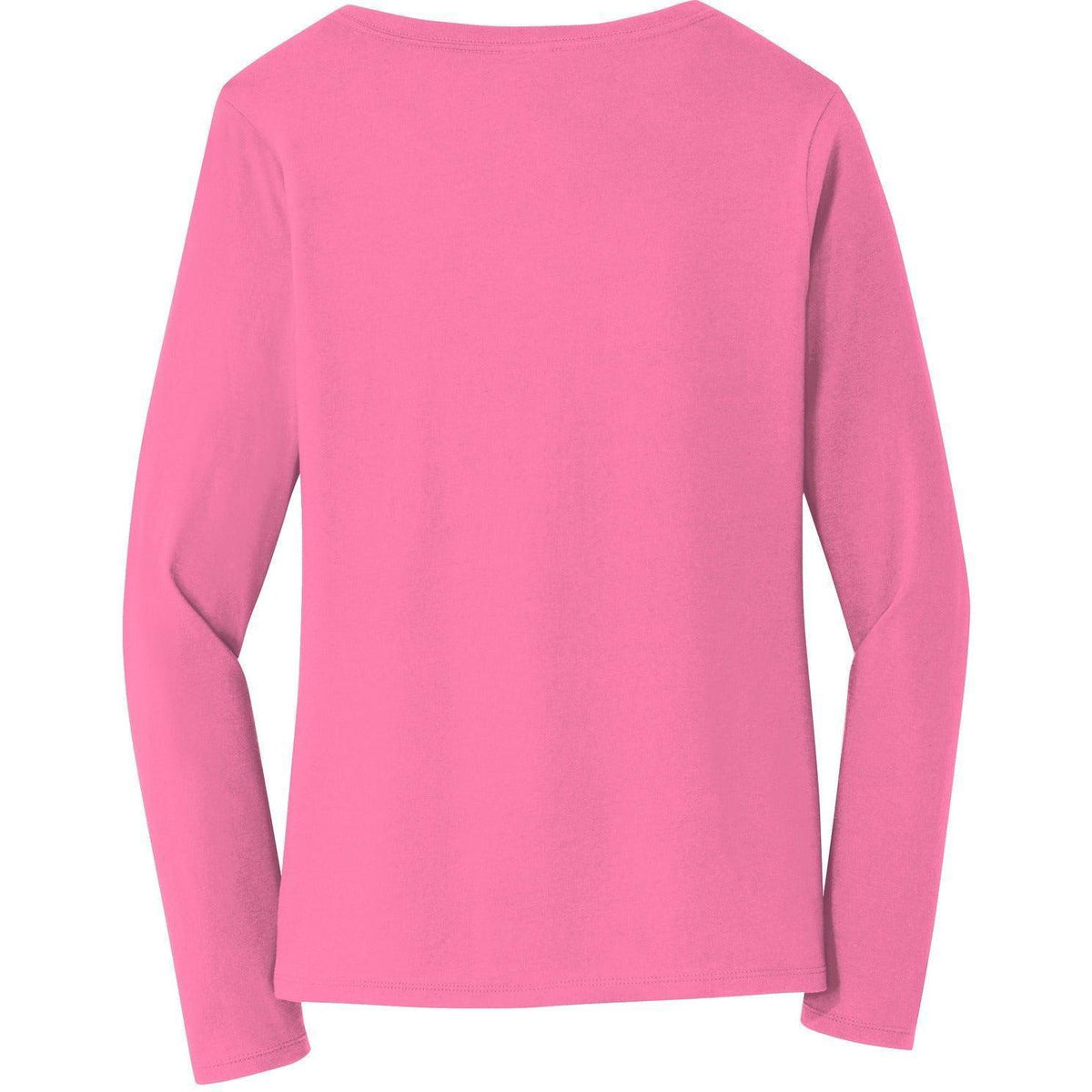 no-logo Port & Company Ladies Long Sleeve Fan Favorite V-Neck Tee-Regular-Port & Company-Thread Logic