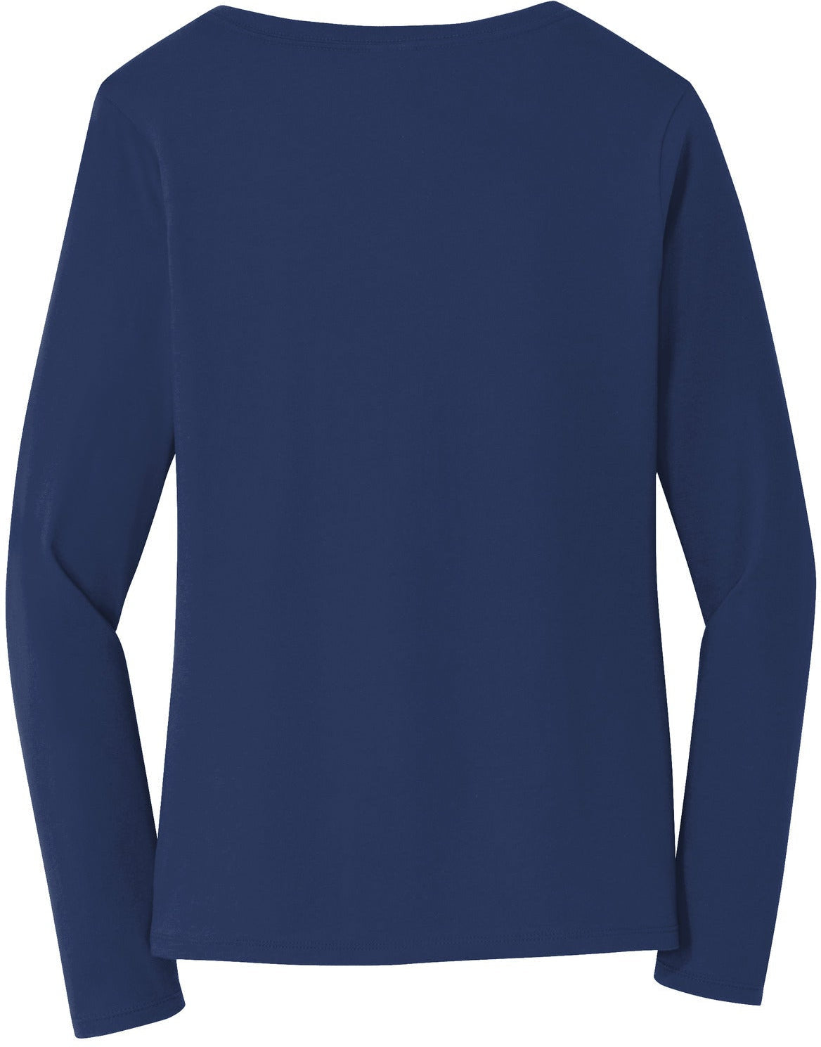 no-logo Port & Company Ladies Long Sleeve Fan Favorite V-Neck Tee-Regular-Port & Company-Thread Logic