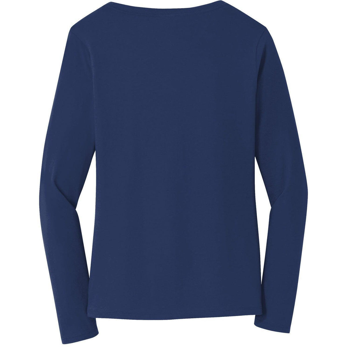 no-logo Port & Company Ladies Long Sleeve Fan Favorite V-Neck Tee-Regular-Port & Company-Thread Logic