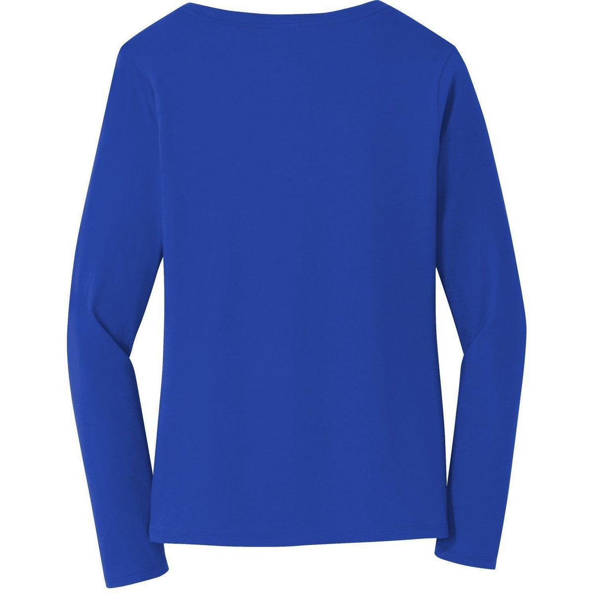 no-logo Port & Company Ladies Long Sleeve Fan Favorite V-Neck Tee-Regular-Port & Company-Thread Logic