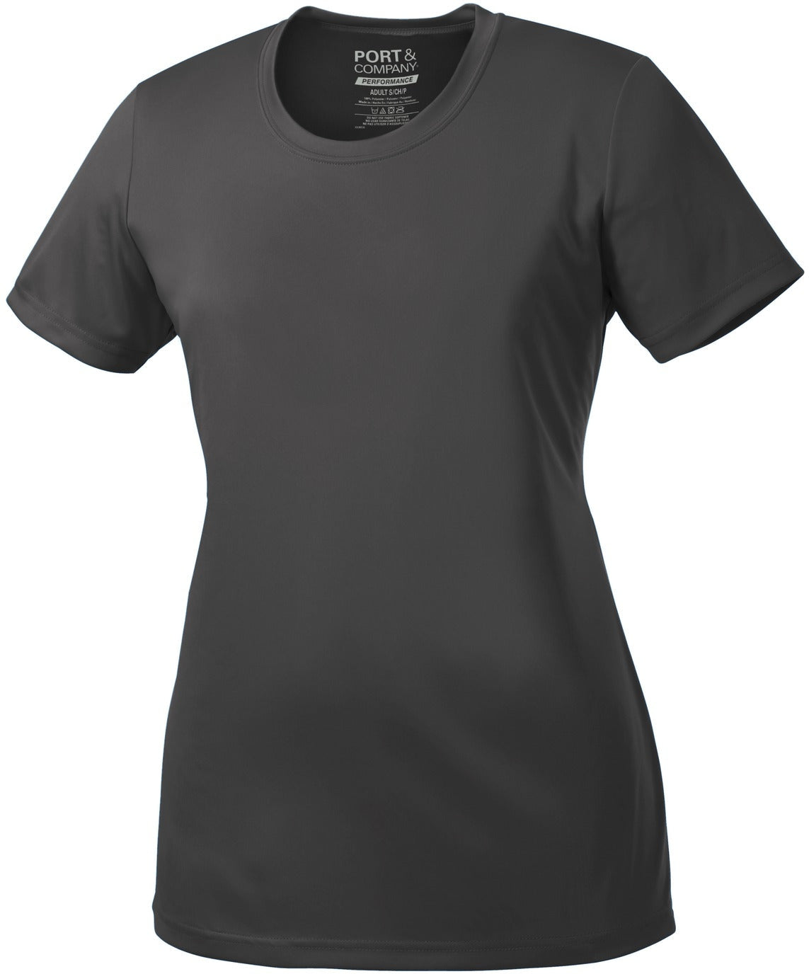 Port & Company Ladies Performance Tee-Regular-Port & Company-Charcoal-S-Thread Logic