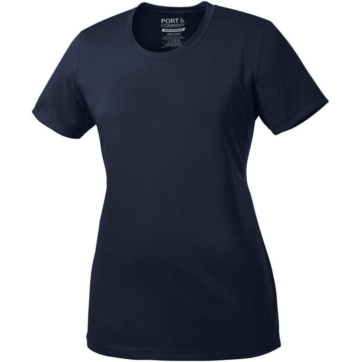 no-logo Port & Company Ladies Performance Tee-Regular-Port & Company-Deep Navy-S-Thread Logic