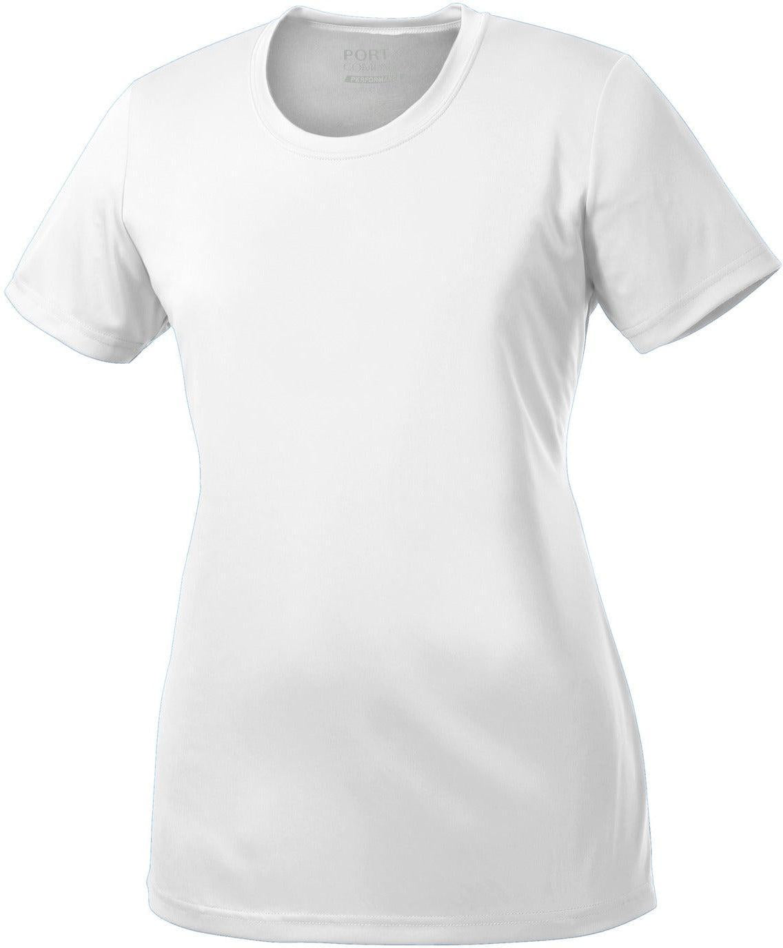 no-logo Port & Company Ladies Performance Tee-Regular-Port & Company-White-S-Thread Logic