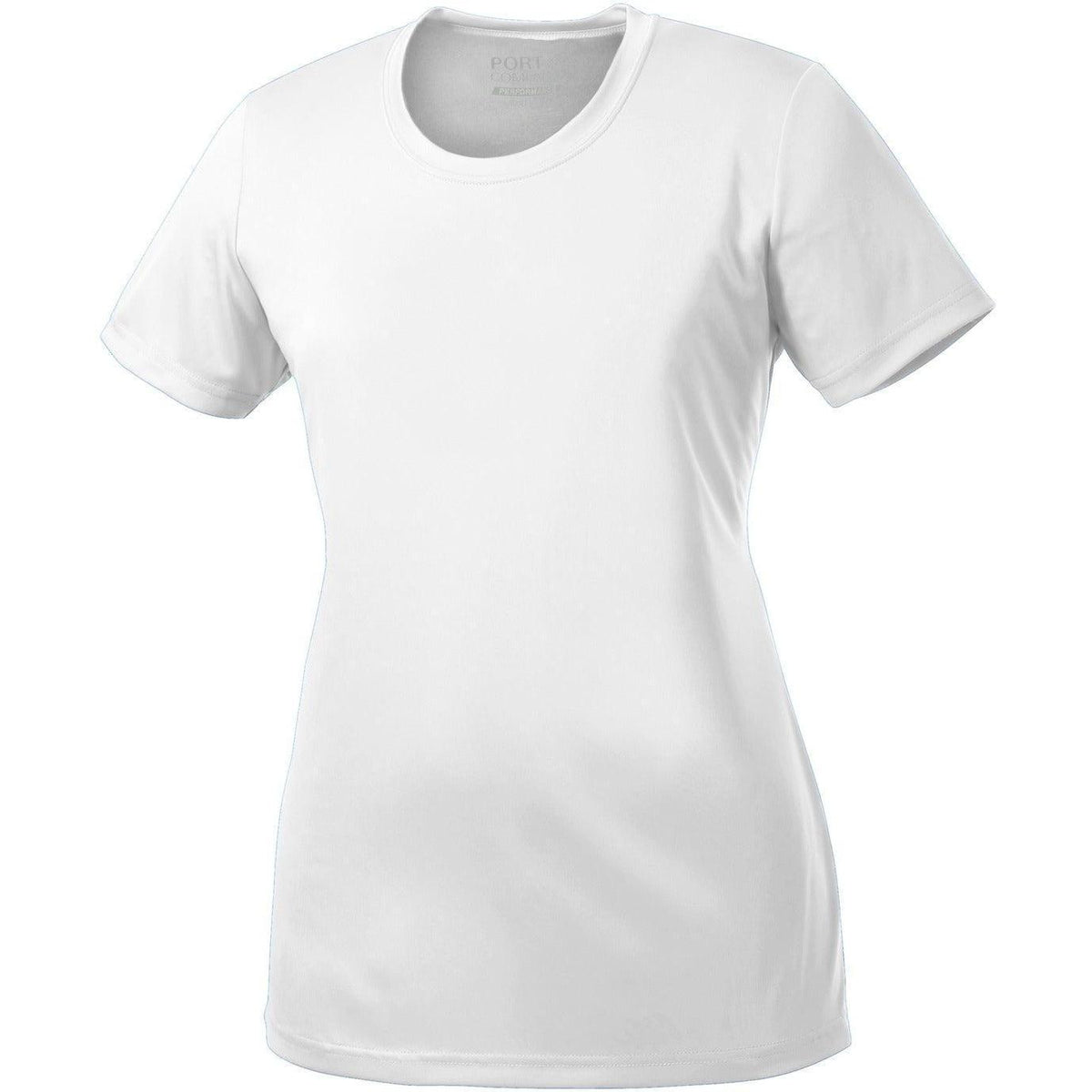 no-logo Port & Company Ladies Performance Tee-Regular-Port & Company-White-S-Thread Logic