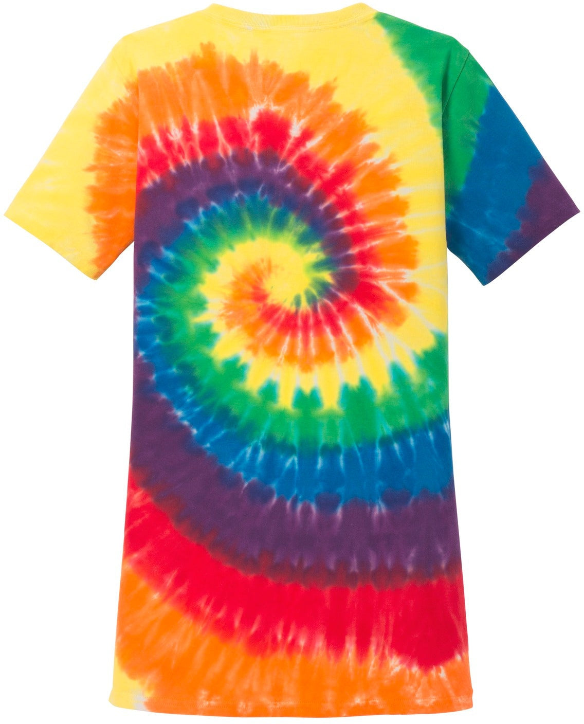 no-logo Port & Company Ladies Tie-Dye V-Neck Tee-Regular-Port & Company-Thread Logic