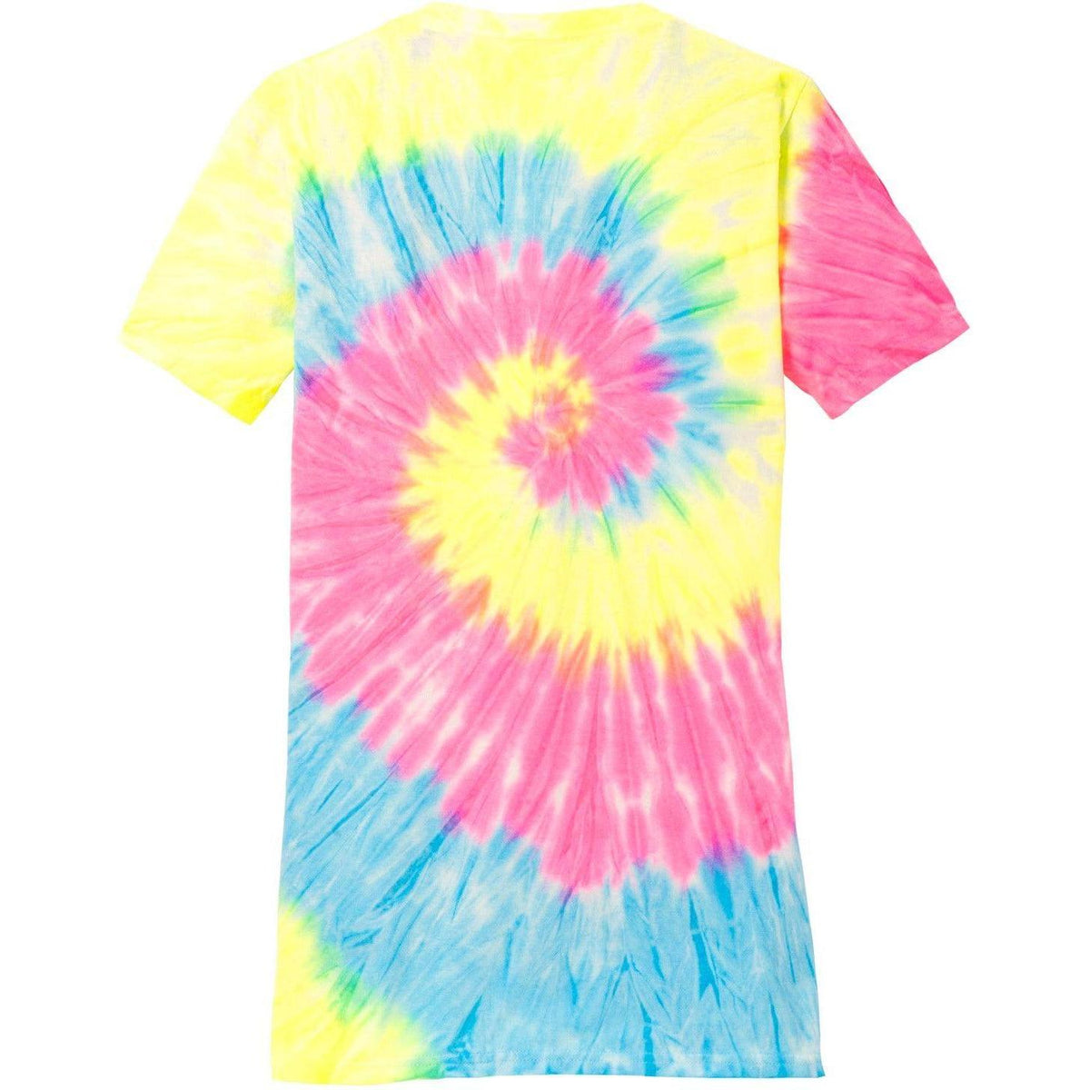 no-logo Port & Company Women's Tie-Dye V-Neck Tee-Polos-Port & Company-Thread Logic