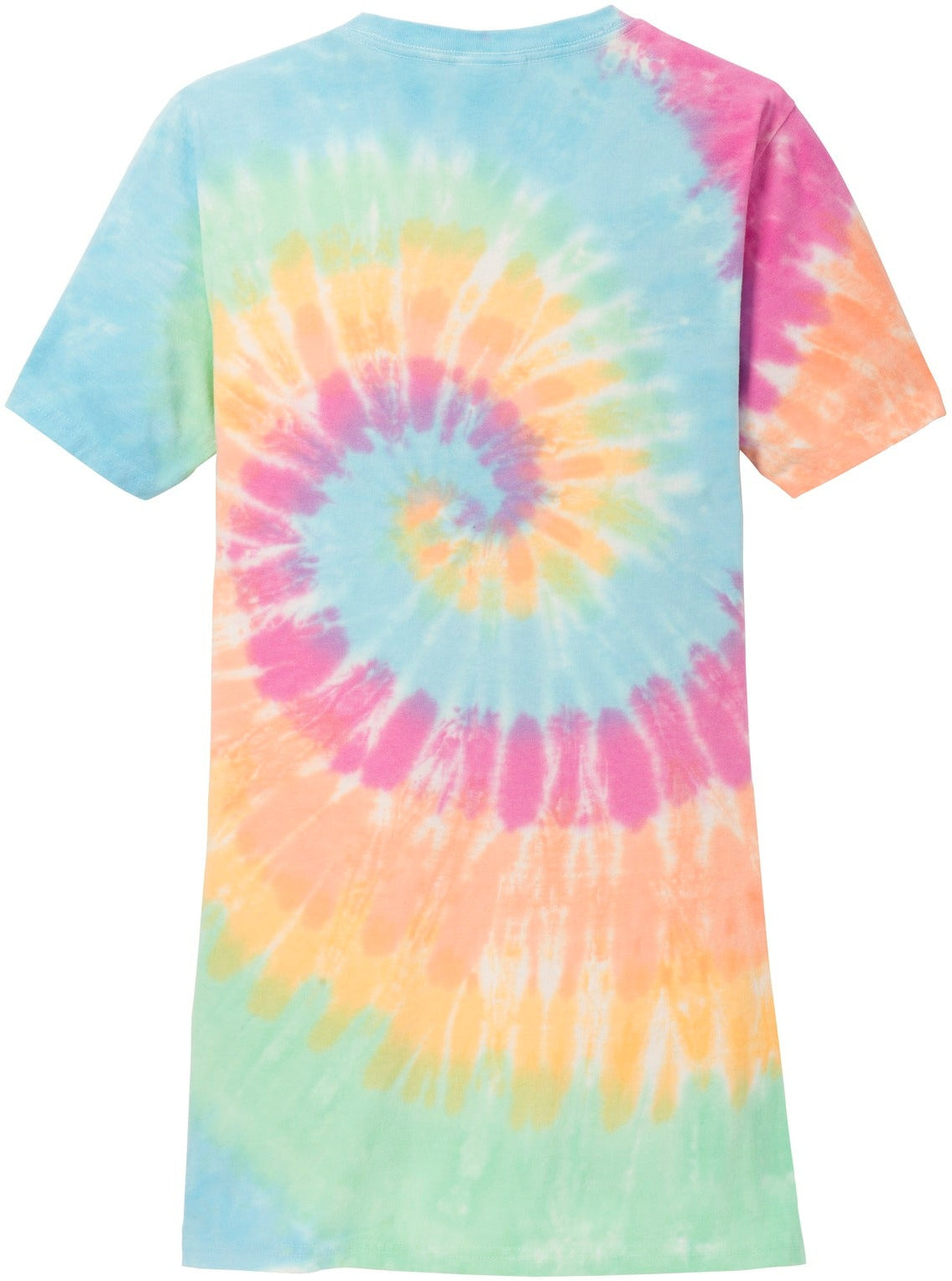 no-logo Port & Company Ladies Tie-Dye V-Neck Tee-Regular-Port & Company-Thread Logic