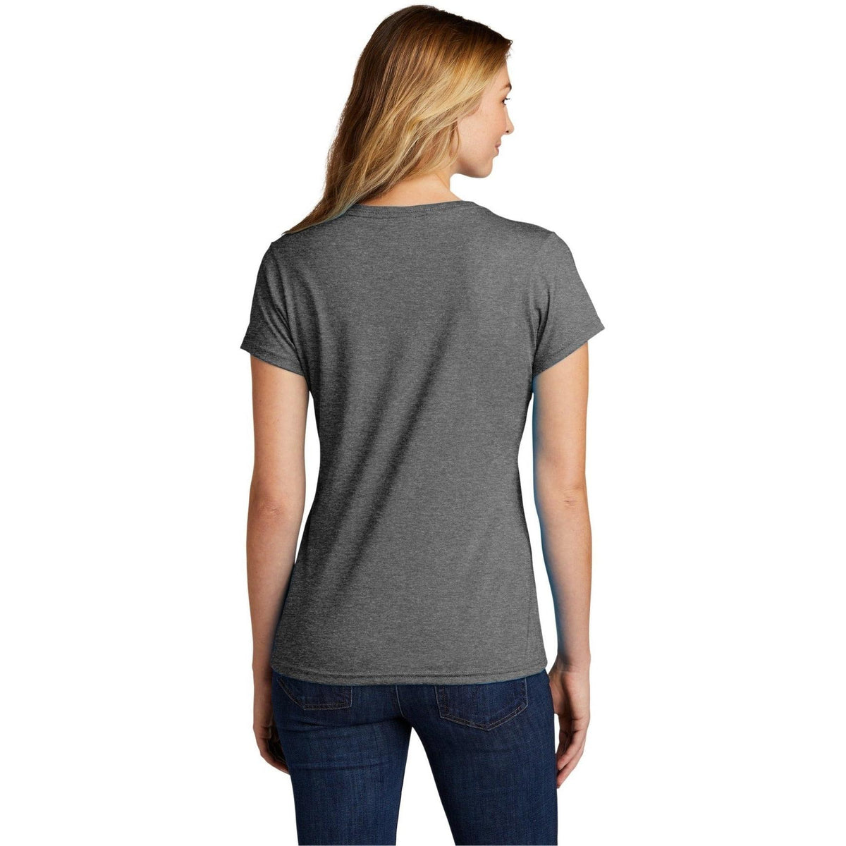 no-logo Port & Company Ladies Tri-Blend V-Neck Tee-Regular-Port & Company-Thread Logic