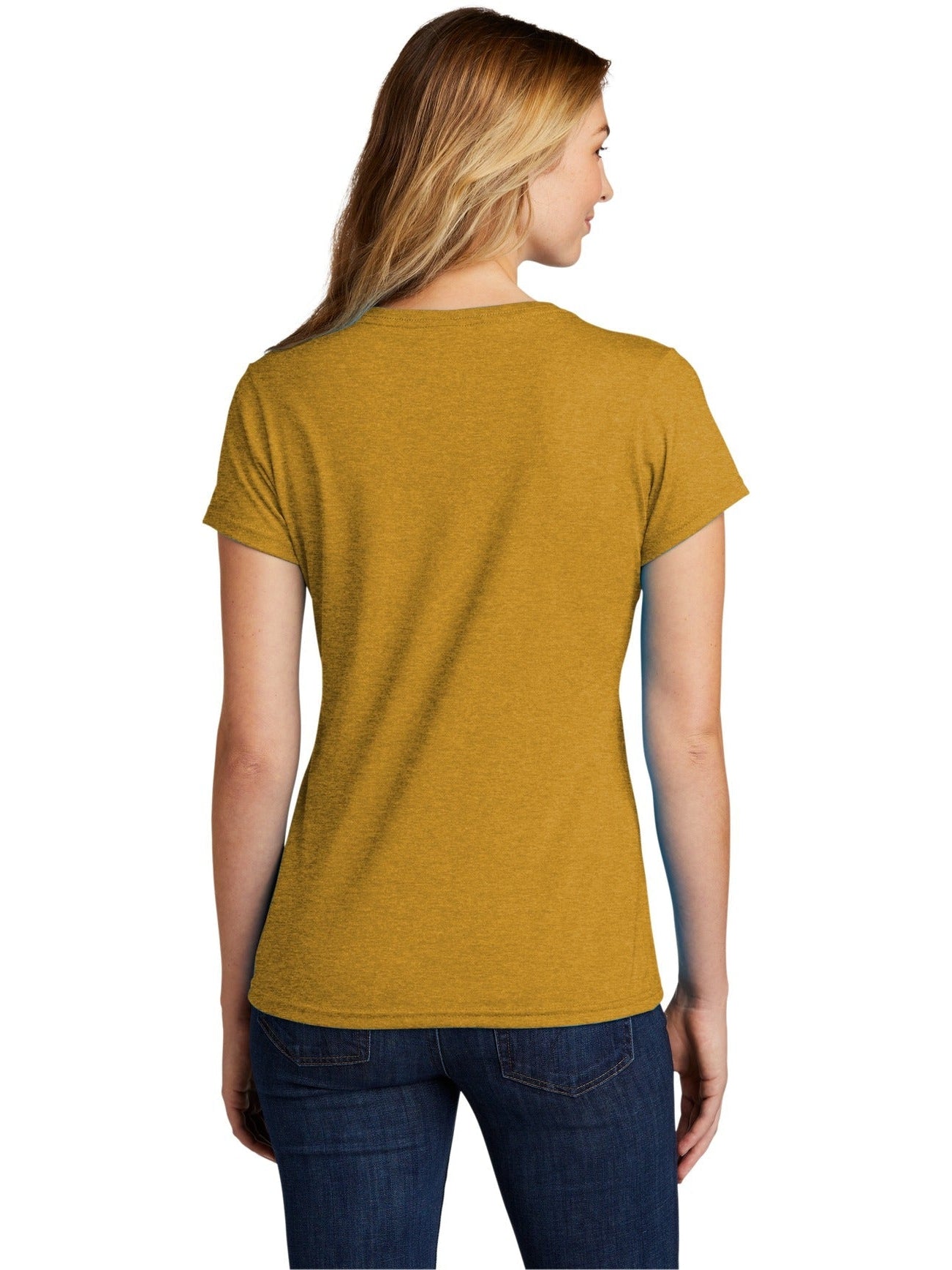 no-logo Port & Company Ladies Tri-Blend V-Neck Tee-Regular-Port & Company-Thread Logic