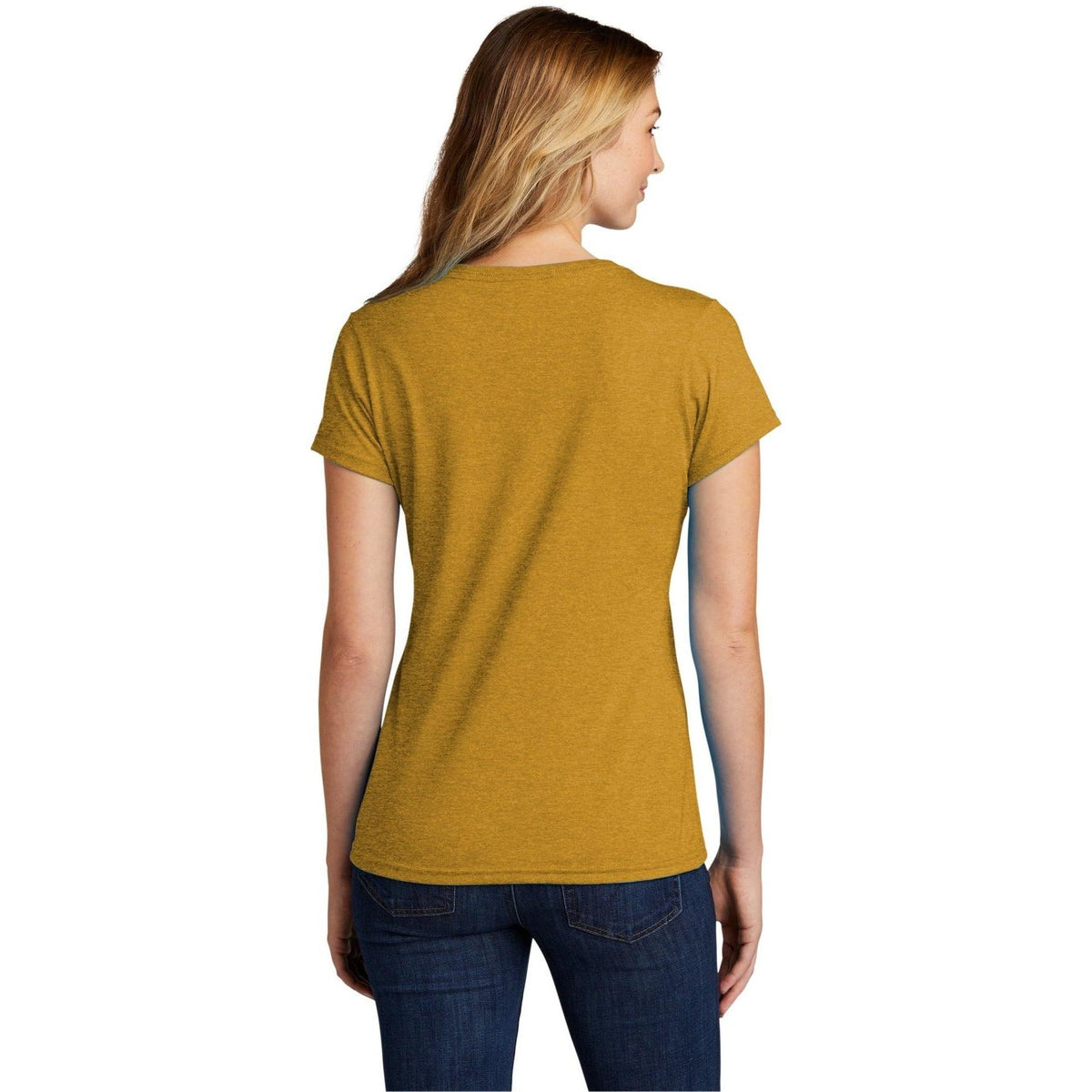 no-logo Port & Company Ladies Tri-Blend V-Neck Tee-Regular-Port & Company-Thread Logic