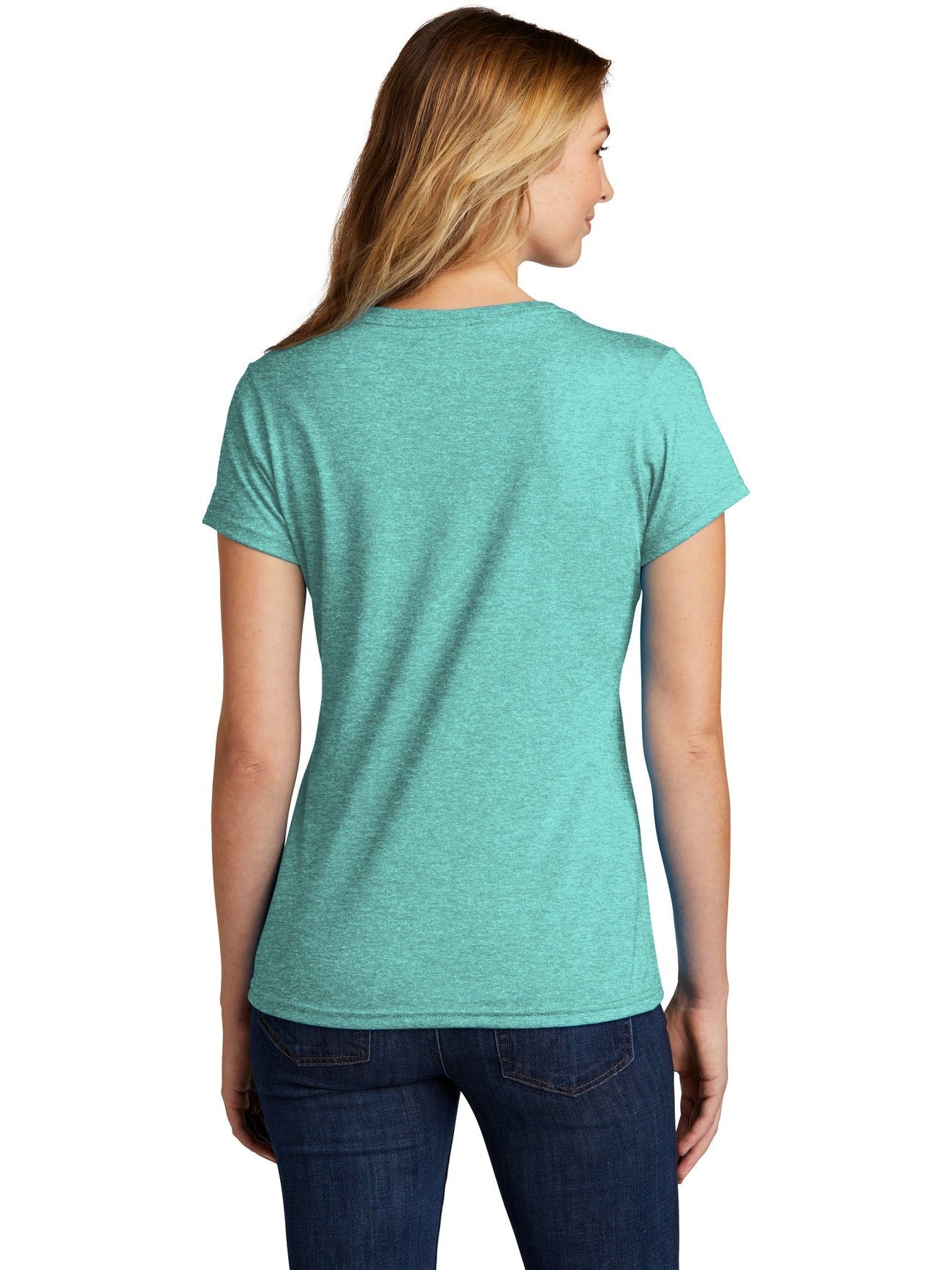 no-logo Port & Company Ladies Tri-Blend V-Neck Tee-Regular-Port & Company-Thread Logic