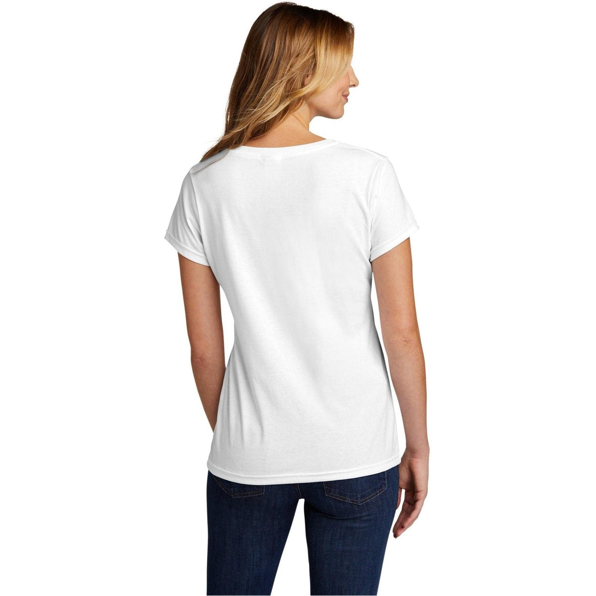 no-logo Port & Company Ladies Tri-Blend V-Neck Tee-Regular-Port & Company-Thread Logic