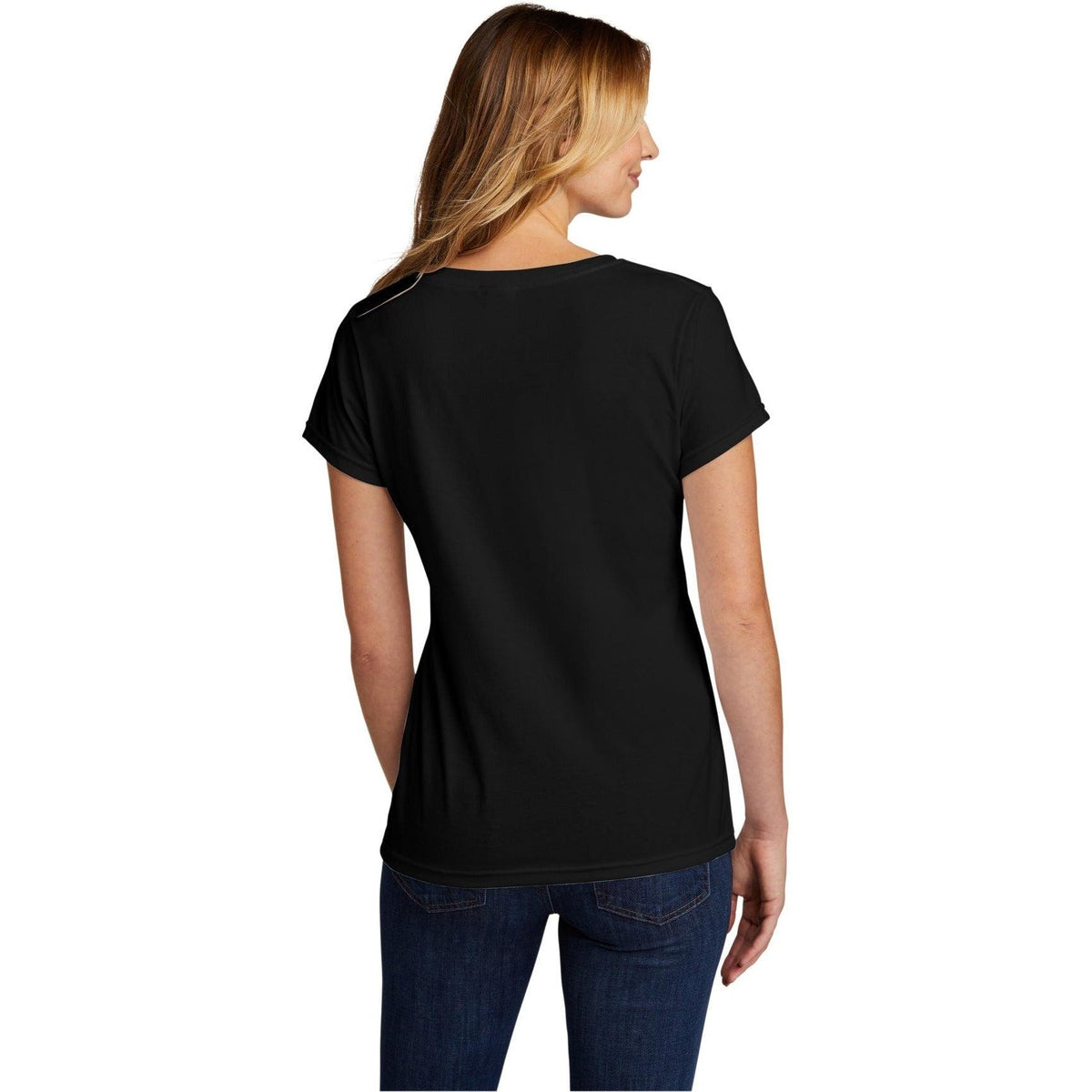 no-logo Port & Company Ladies Tri-Blend V-Neck Tee-Regular-Port & Company-Thread Logic