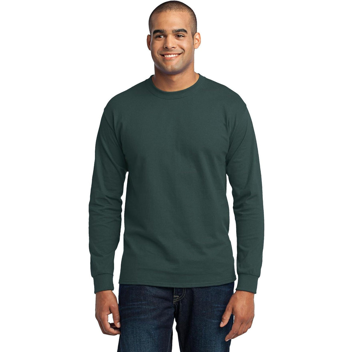 no-logo Port & Company Long Sleeve Core Blend Tee-Regular-Port & Company-Thread Logic