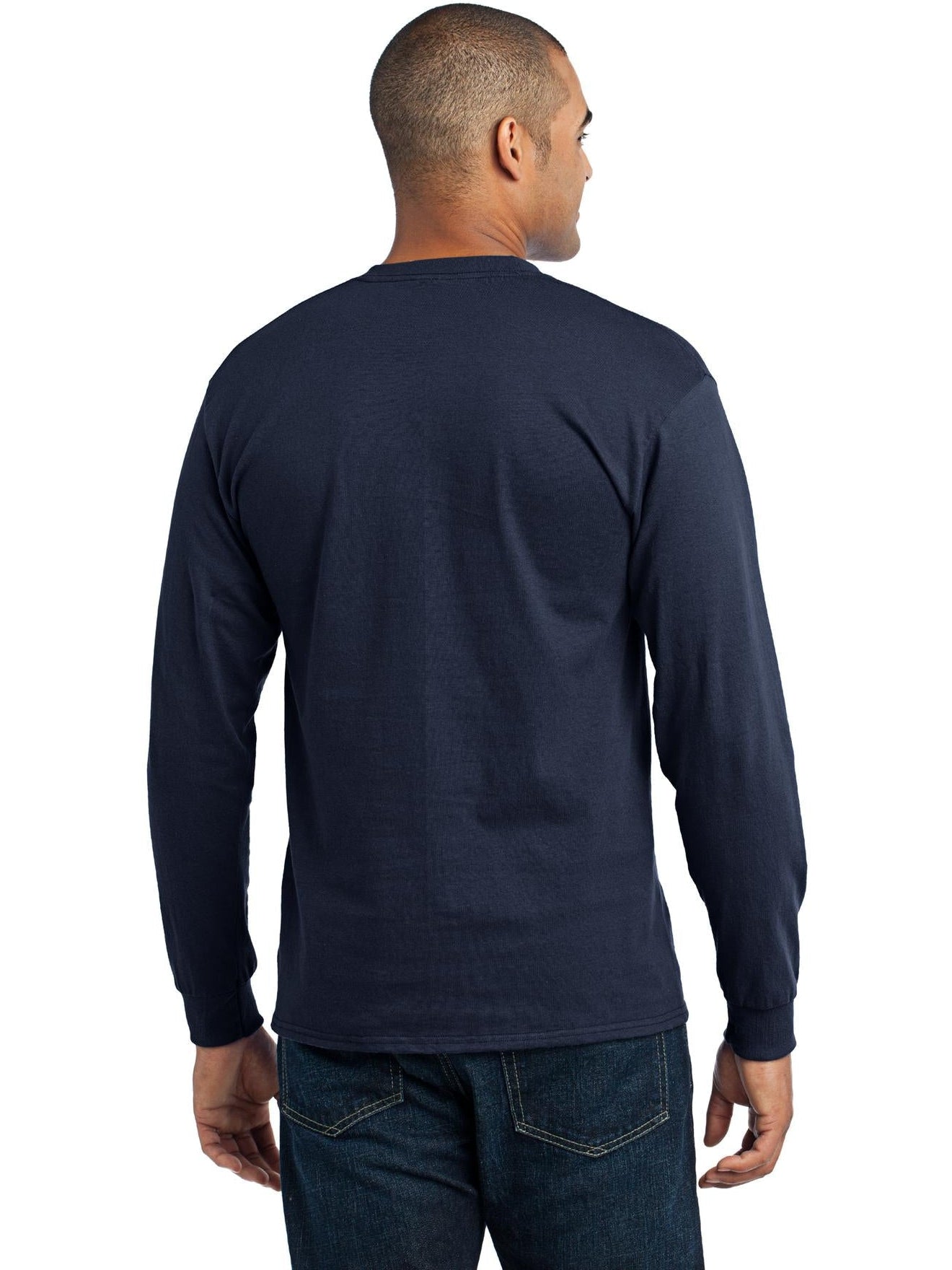 no-logo Port & Company Long Sleeve Core Blend Tee-Regular-Port & Company-Thread Logic