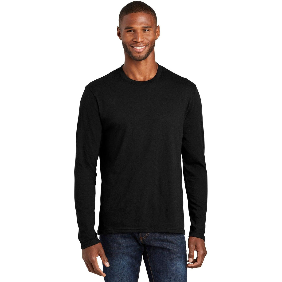 no-logo Port & Company Long Sleeve Fan Favorite Blend Tee-Regular-Port & Company-Thread Logic