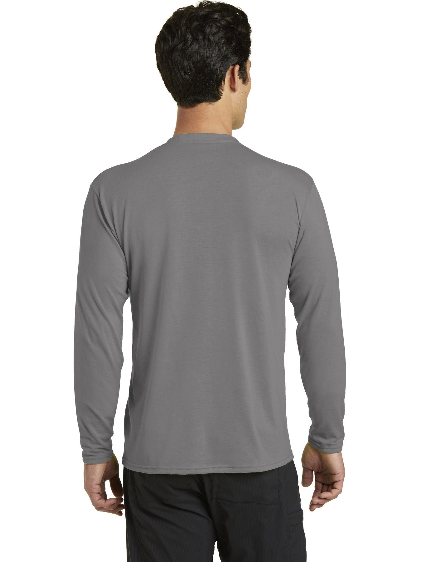 no-logo Port & Company Long Sleeve Performance Blend Tee-Regular-Port & Company-Thread Logic