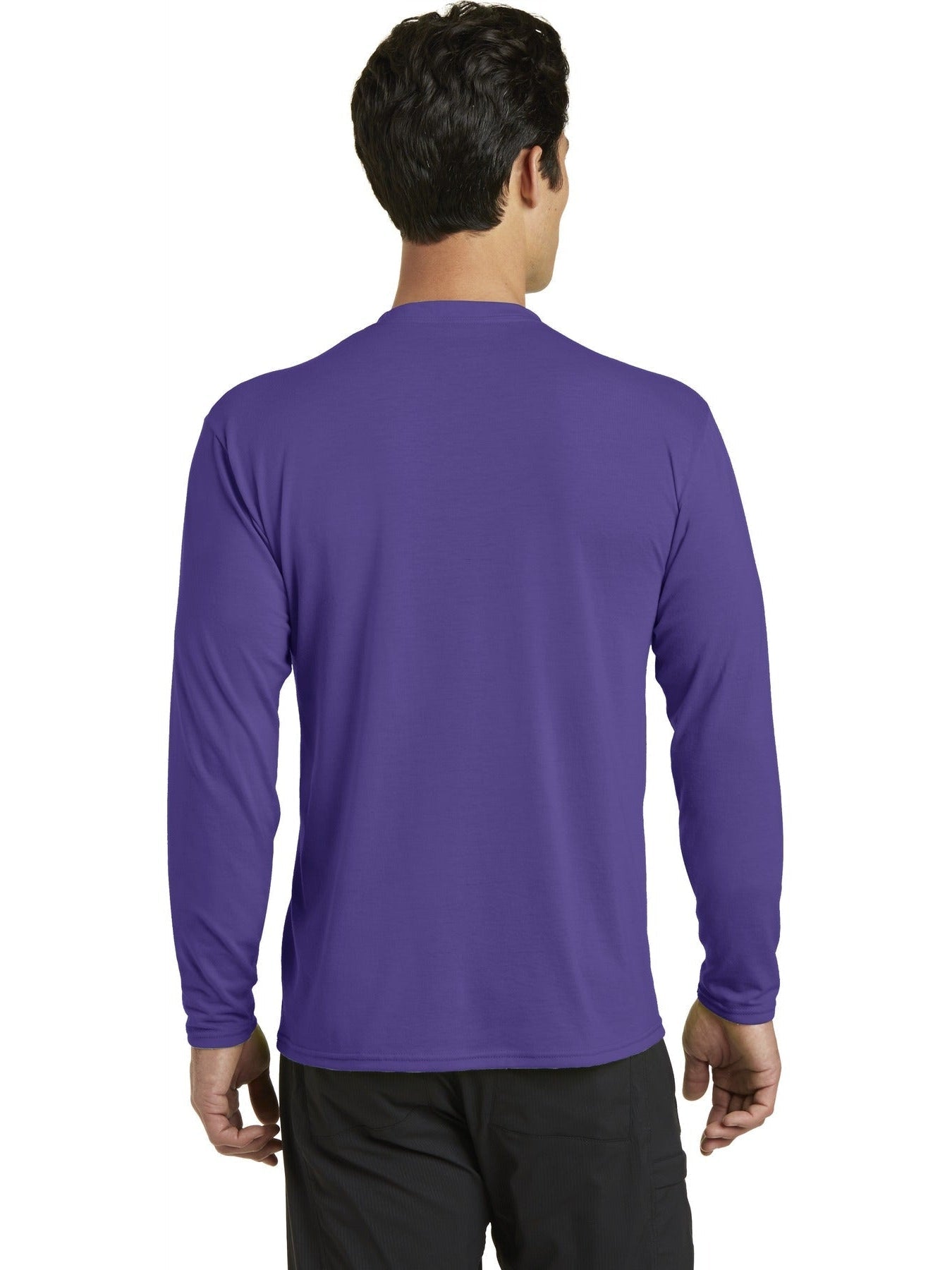 no-logo Port & Company Long Sleeve Performance Blend Tee-Regular-Port & Company-Thread Logic