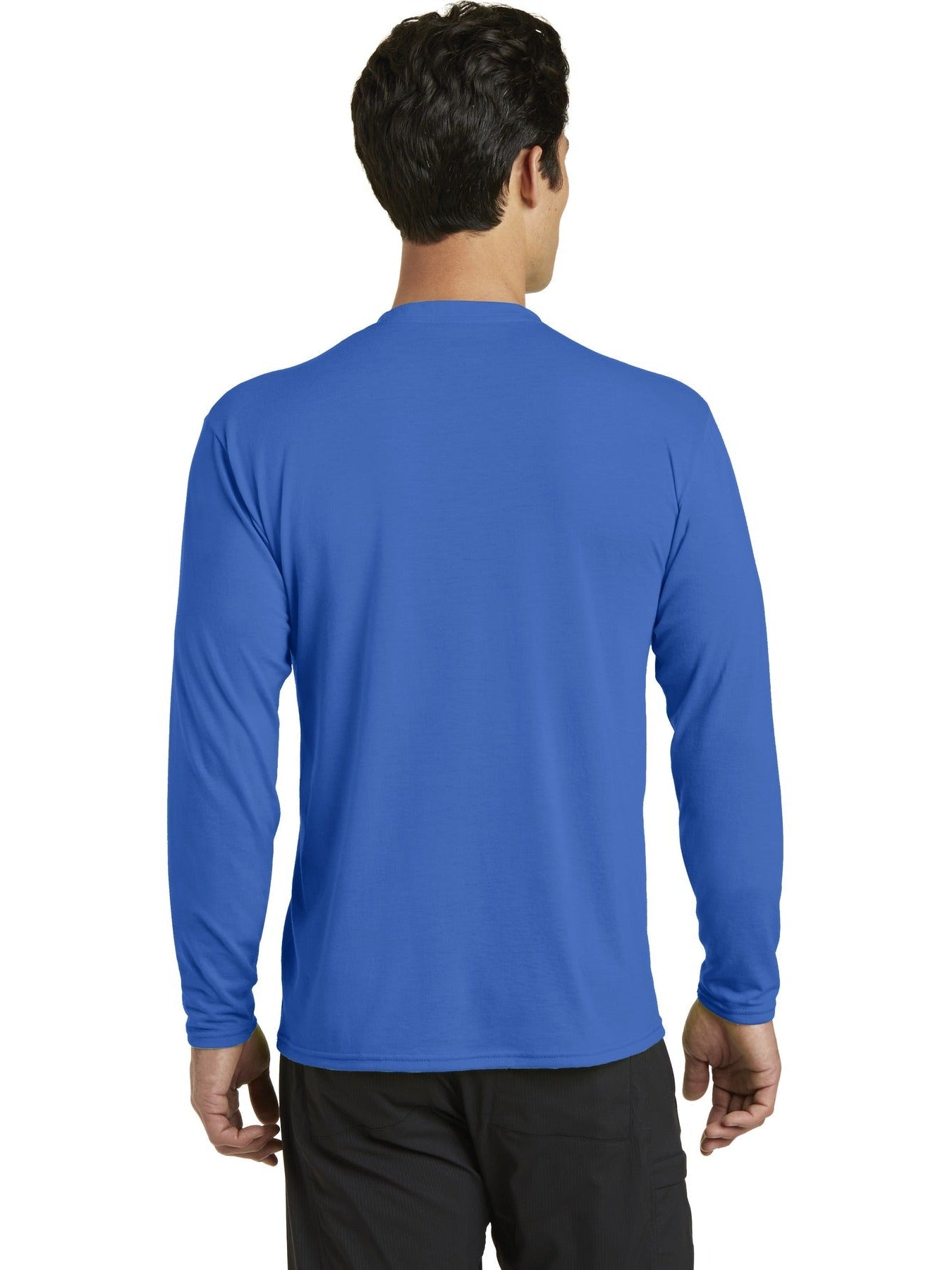 no-logo Port & Company Long Sleeve Performance Blend Tee-Regular-Port & Company-Thread Logic