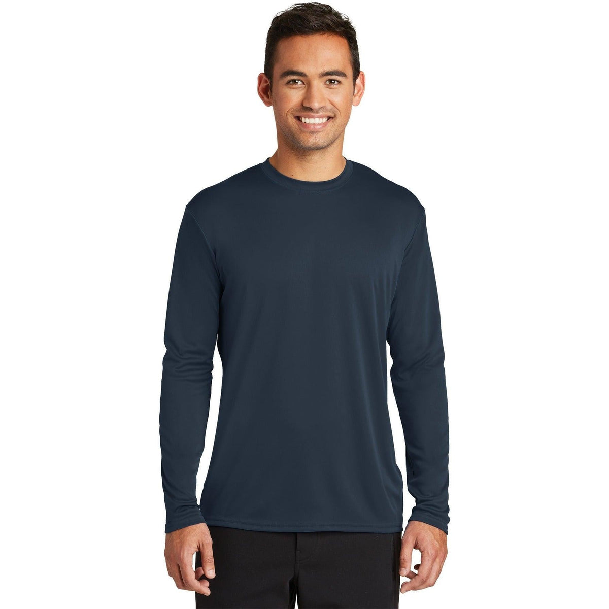 no-logo Port & Company Long Sleeve Performance Tee-Regular-Port & Company-Thread Logic