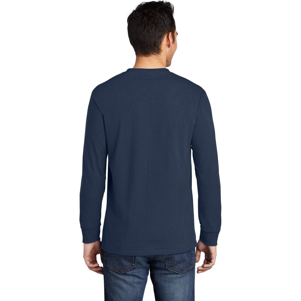 no-logo Port & Company Long Sleeve T-Shirt with Pocket-Regular-Port & Company-Thread Logic