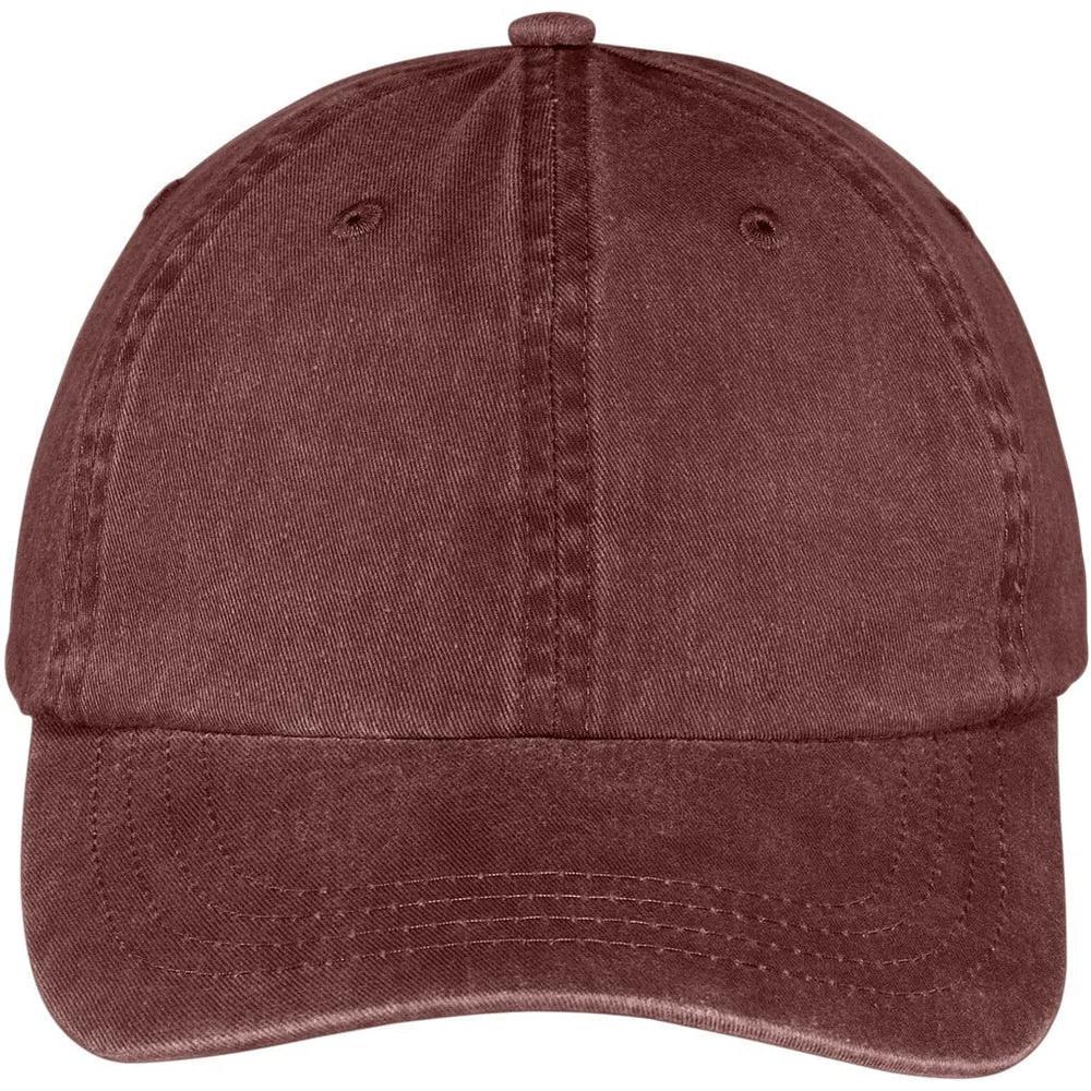 no-logo Port & Company Pigment-Dyed Cap-Regular-Port & Company-Maroon-OSFA-Thread Logic