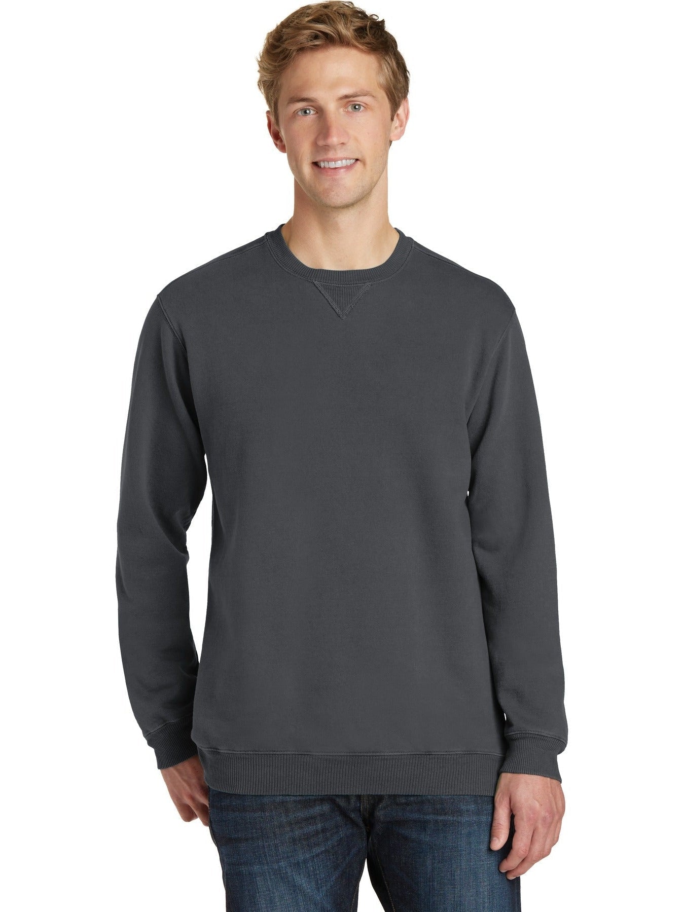 no-logo Port & Company Pigment-Dyed Crewneck Sweatshirt-Regular-Port & Company-Thread Logic