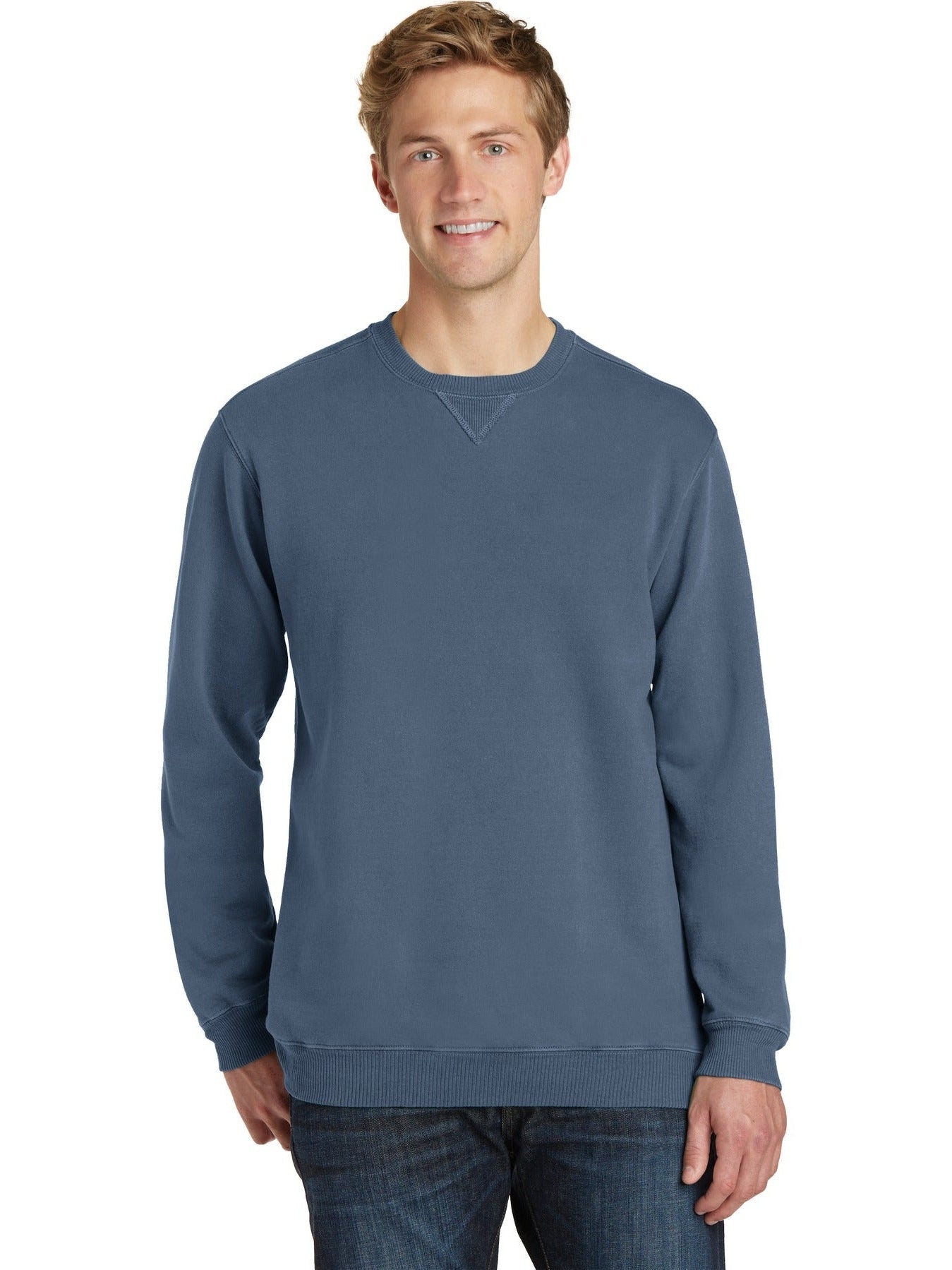 no-logo Port & Company Pigment-Dyed Crewneck Sweatshirt-Regular-Port & Company-Thread Logic