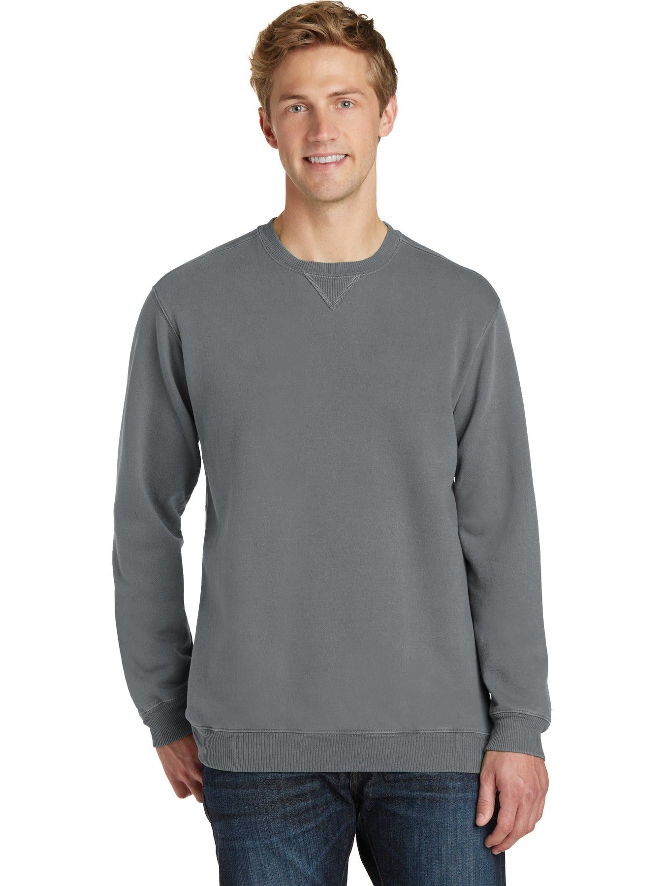 no-logo Port & Company Pigment-Dyed Crewneck Sweatshirt-Regular-Port & Company-Thread Logic