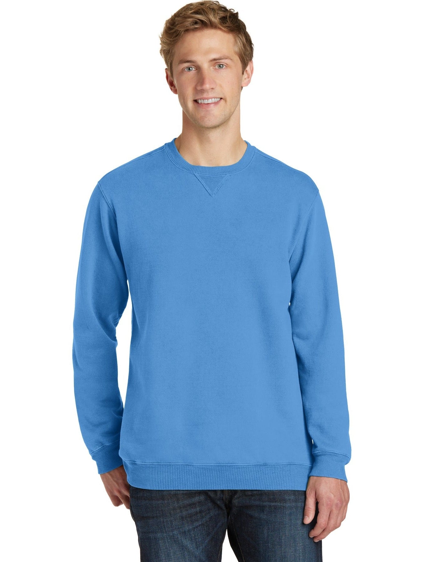 no-logo Port & Company Pigment-Dyed Crewneck Sweatshirt-Regular-Port & Company-Thread Logic