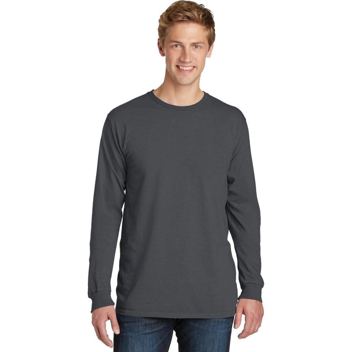 no-logo Port & Company Pigment-Dyed Long Sleeve Tee-Regular-Port & Company-Thread Logic