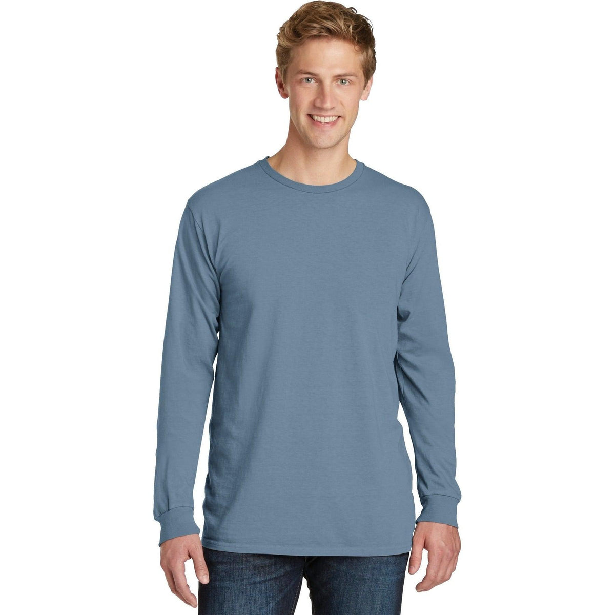 no-logo Port & Company Pigment-Dyed Long Sleeve Tee-Regular-Port & Company-Thread Logic