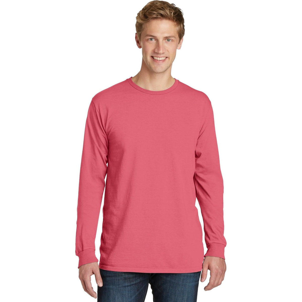 no-logo Port & Company Pigment-Dyed Long Sleeve Tee-Regular-Port & Company-Thread Logic