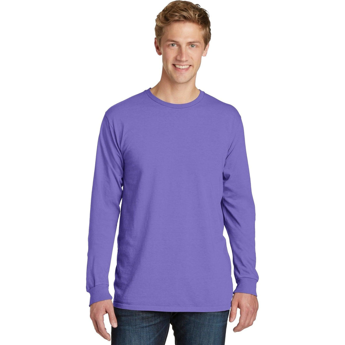 no-logo Port & Company Pigment-Dyed Long Sleeve Tee-Regular-Port & Company-Thread Logic