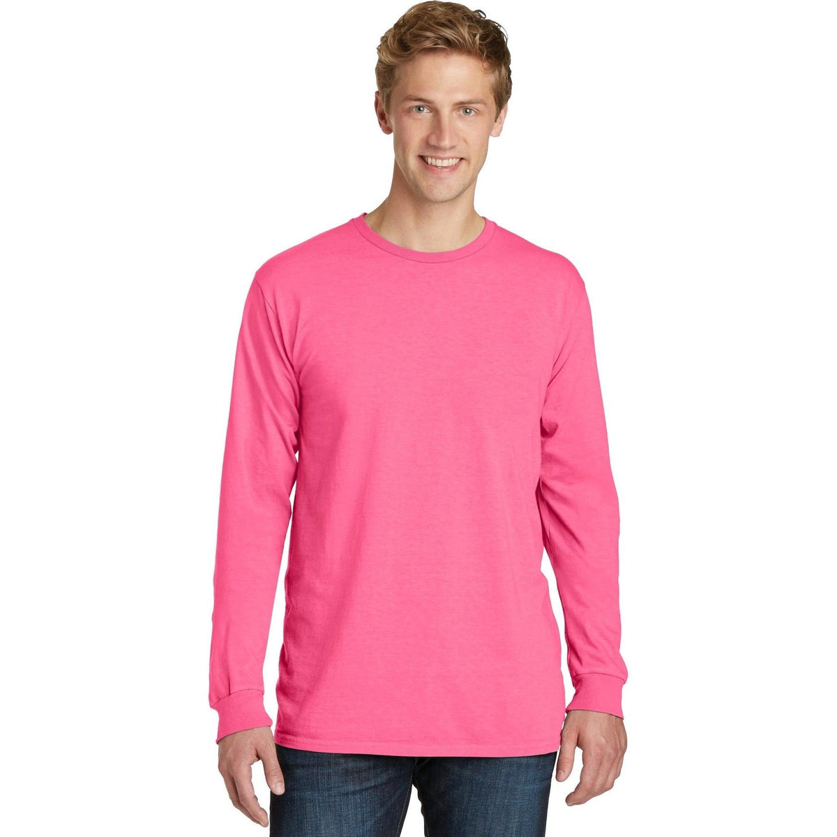 no-logo Port & Company Pigment-Dyed Long Sleeve Tee-Regular-Port & Company-Thread Logic