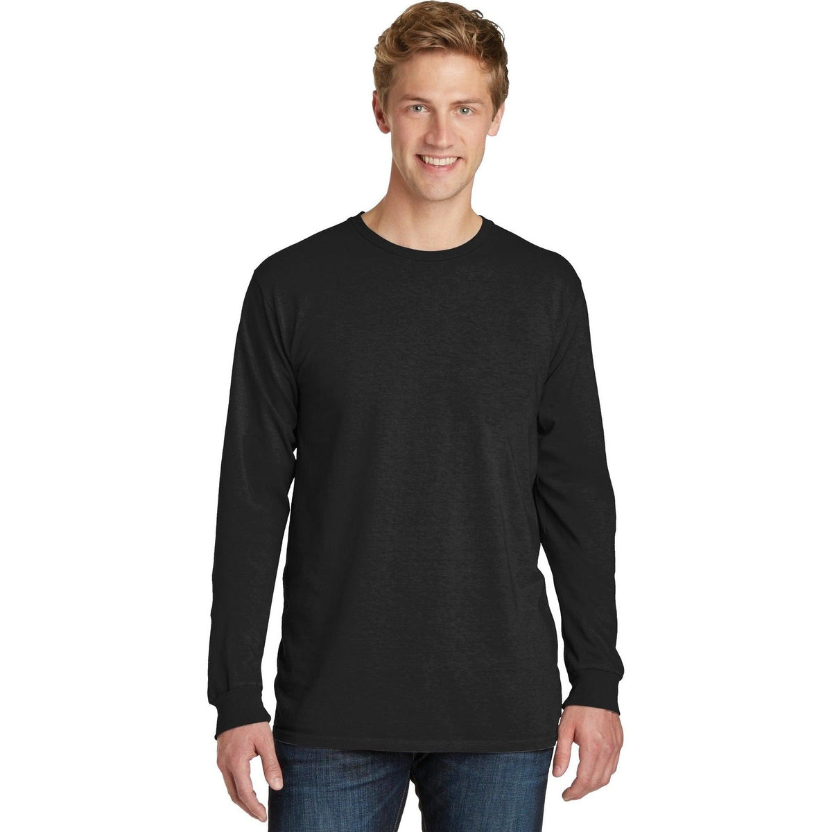 no-logo Port & Company Pigment-Dyed Long Sleeve Tee-Regular-Port & Company-Thread Logic