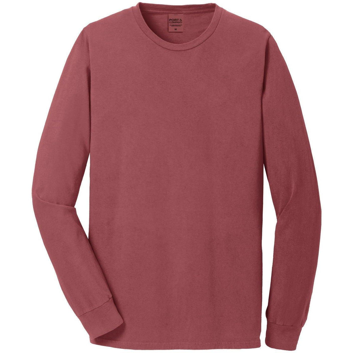 no-logo Port & Company Pigment-Dyed Long Sleeve Tee-Regular-Port & Company-Red Rock-S-Thread Logic