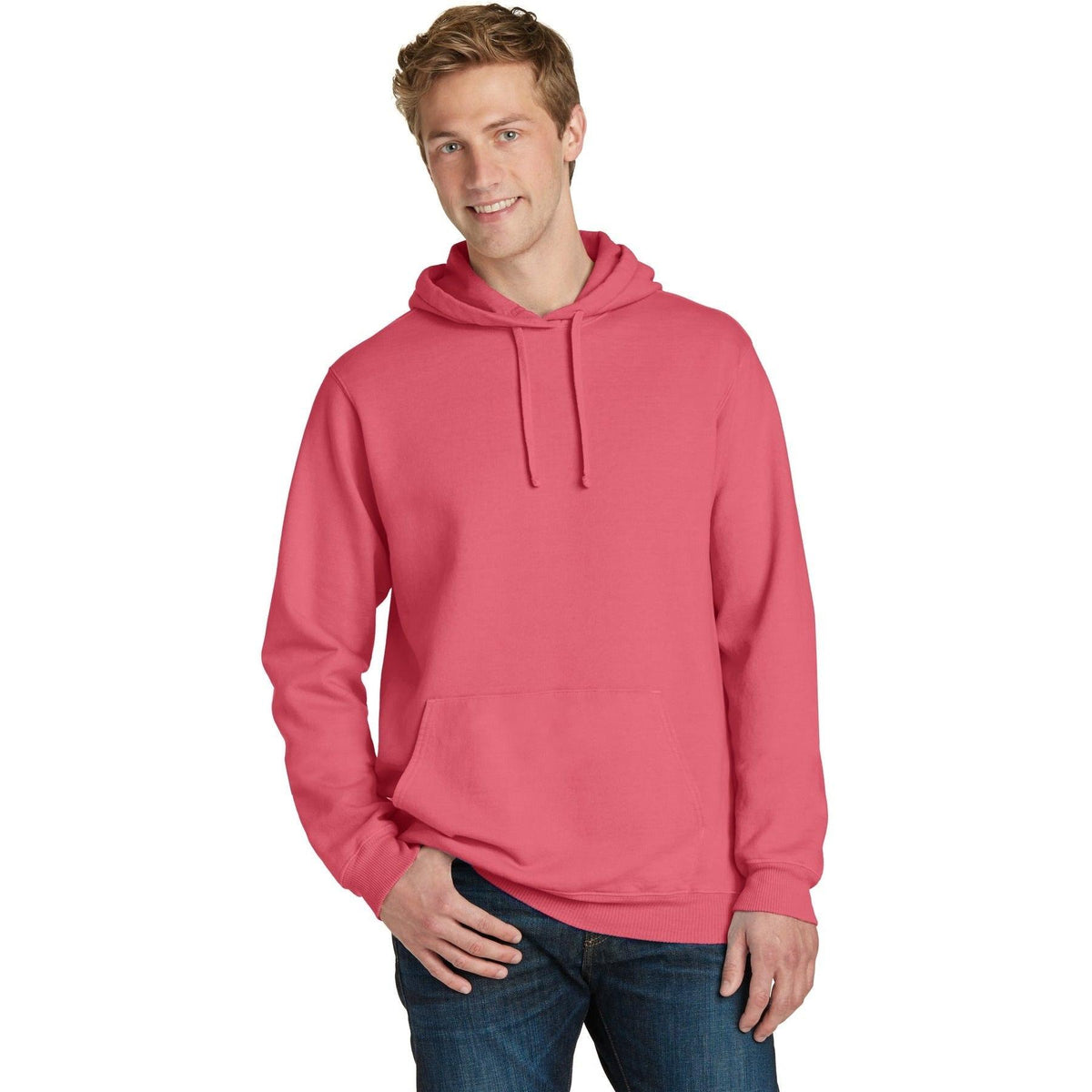 no-logo Port & Company Pigment-Dyed Pullover Hooded Sweatshirt-Hoodies-Port & Company-Thread Logic