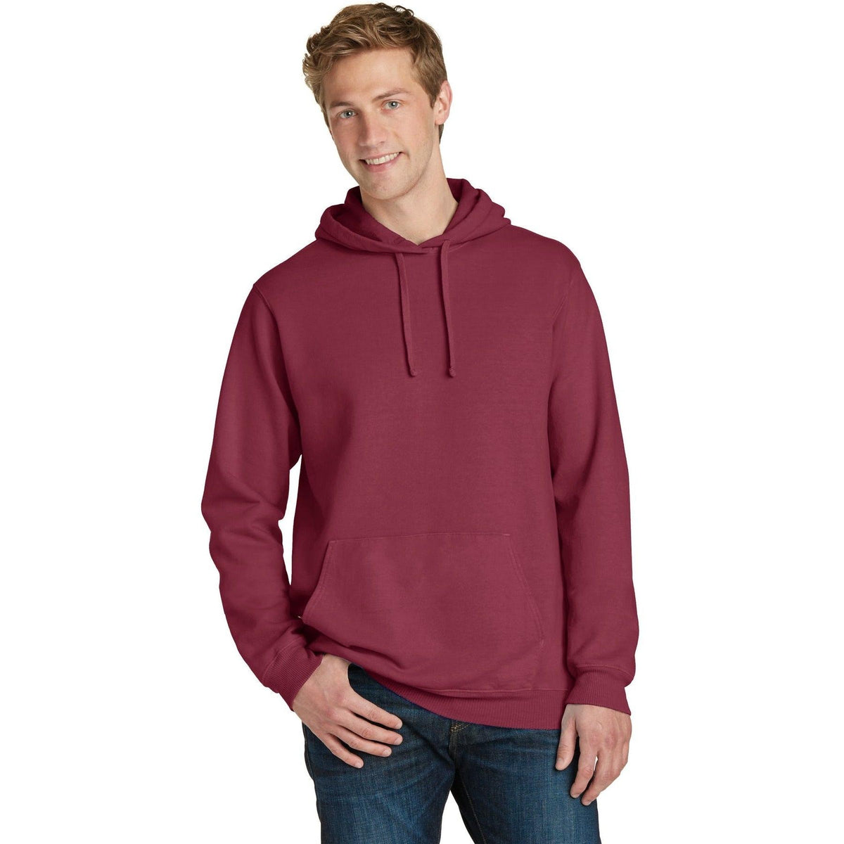 no-logo Port & Company Pigment-Dyed Pullover Hooded Sweatshirt-Hoodies-Port & Company-Thread Logic