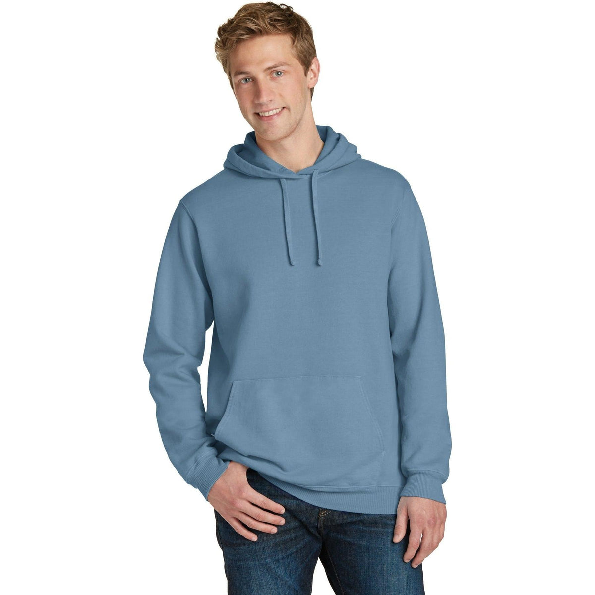 no-logo Port & Company Pigment-Dyed Pullover Hooded Sweatshirt-Hoodies-Port & Company-Thread Logic