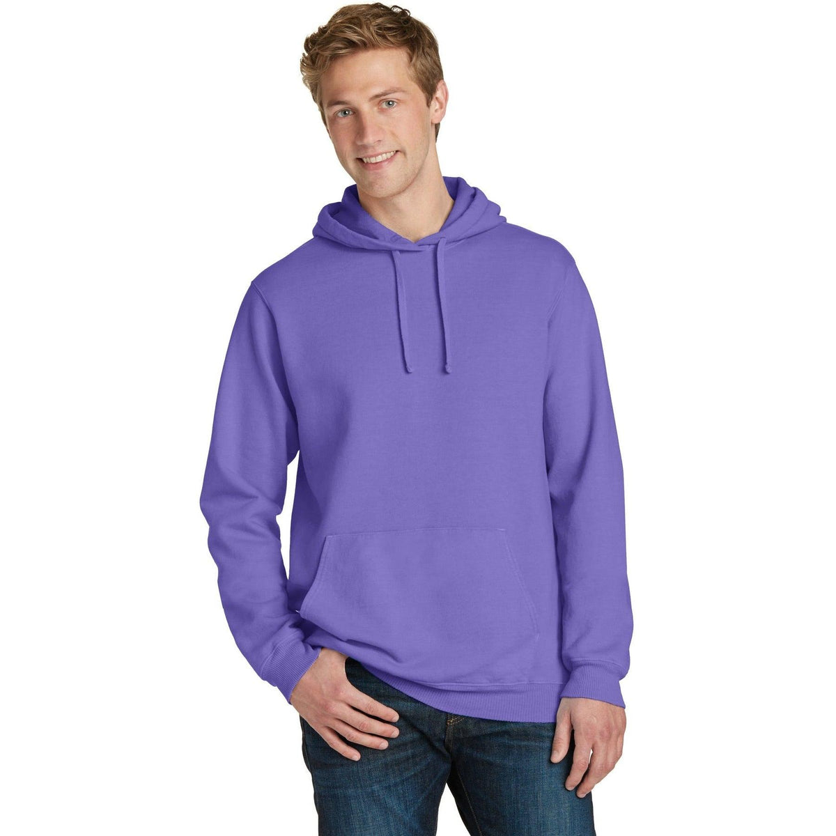 no-logo Port & Company Pigment-Dyed Pullover Hooded Sweatshirt-Hoodies-Port & Company-Thread Logic