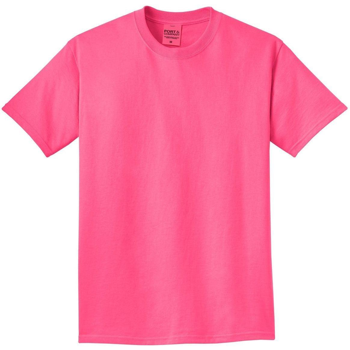 no-logo Port & Company Pigment-Dyed Tee-Polos-Port & Company-Neon Pink-S-Thread Logic