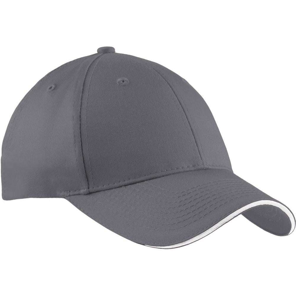 no-logo Port & Company Sandwich Bill Cap-Headwear-Port & Company-Thread Logic