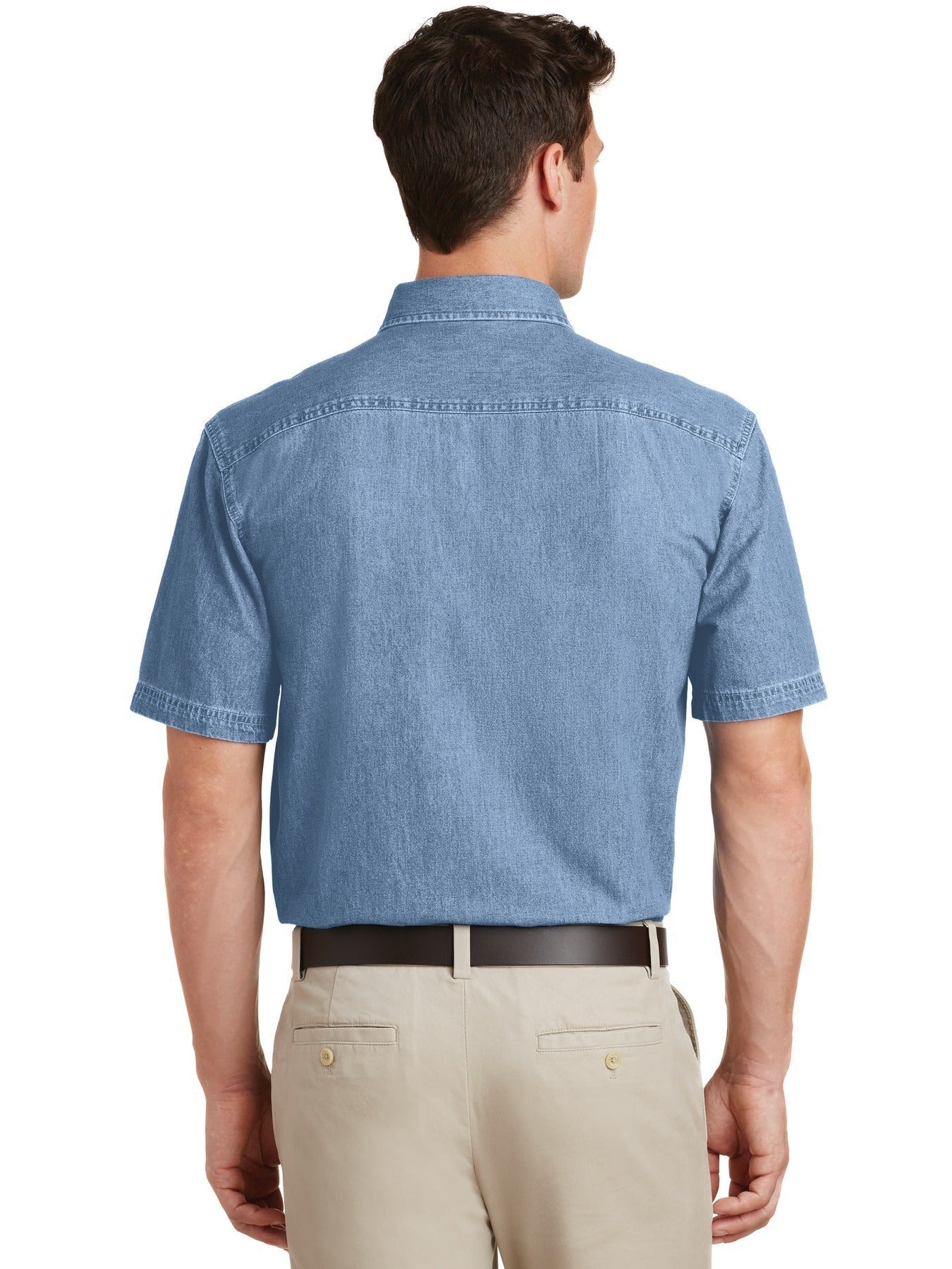 no-logo Port & Company Short Sleeve Value Denim Shirt-Regular-Port & Company-Thread Logic