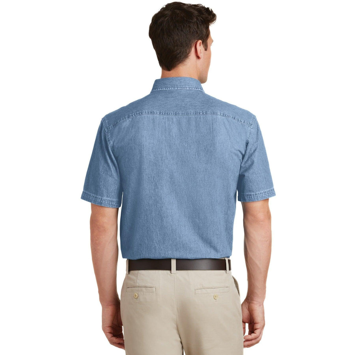 no-logo Port & Company Short Sleeve Value Denim Shirt-Regular-Port & Company-Thread Logic