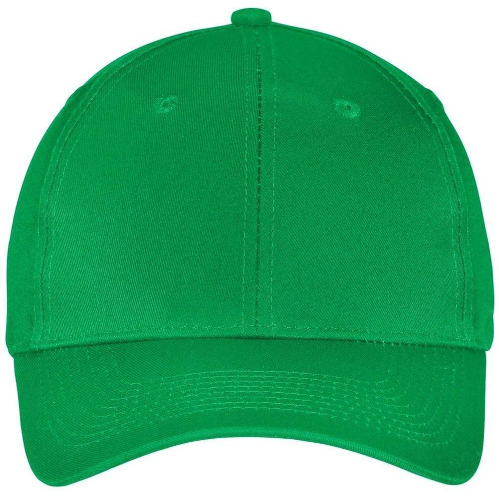 no-logo Port & Company Six-Panel Twill Cap-Headwear-Port & Company-Kelly Green-OSFA-Thread Logic